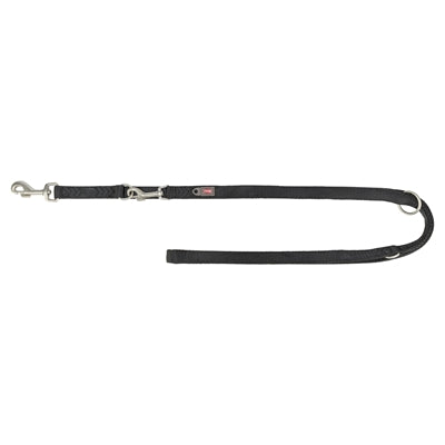 Trixie Hundeleine Premium Verstellbar Zweilagig Schwarz