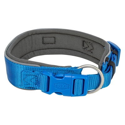 Trixie Premium Hundehalsband Extra Breit Königsblau / Graphitgrau