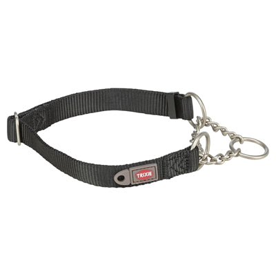 Trixie Hundehalsband Premium Halb-Slip-Halsband Schwarz