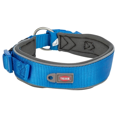 Trixie Premium Hundehalsband Extra Breit Königsblau / Graphitgrau