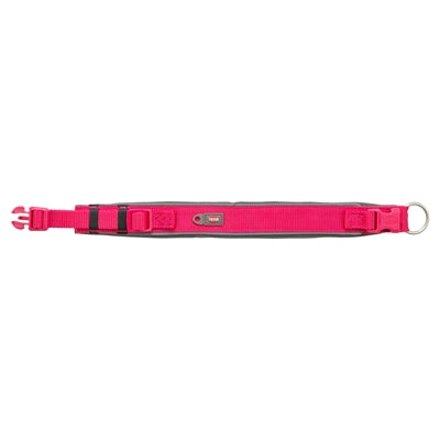 Trixie Premium Hundehalsband Extra Breit Fuchsia / Graphitgrau