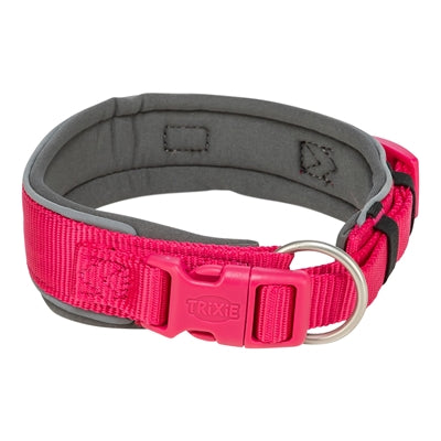 Trixie Premium Hundehalsband Extra Breit Fuchsia / Graphitgrau