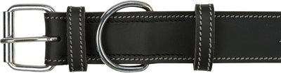 Trixie Rustikal Spitze Leder Halsband Hund Herzschlag Schwarz