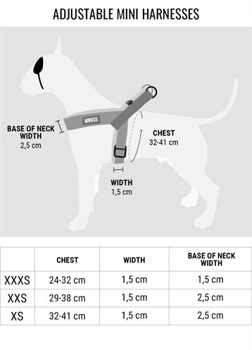 Morso Mini-Hundegeschirr Einstellbar Recycelt Skyline Rot/Rosa