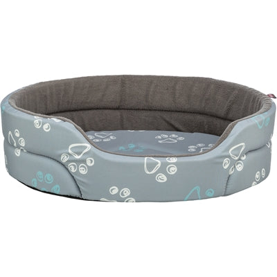 Trixie Hundekorb Jimmy Cotton Look Oval Hellgrau/Dunkelgrau