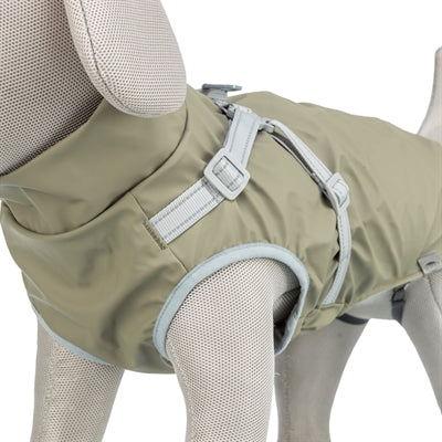 Trixie Mackintosh Hund Pontis Regen Mit Geschirr Olivgrün