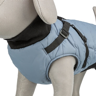 Trixie Hundemantel Pontis Mit Geschirr Blau-Grau
